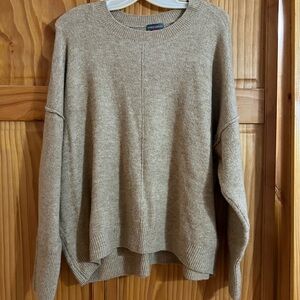 Vince Camuto Neutral Taupe Crewneck Sweater